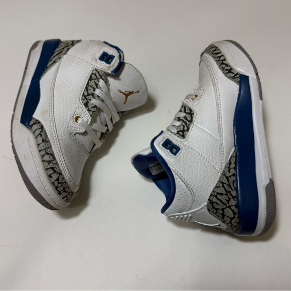 Nike Jordan Retro 3 “True Blue” Unisex Toddler Size 11 - Picture 7 of 16